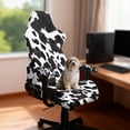 thumbnail image 3 of KUIFORTI Black Cow Print Gaming Chair Seat Cover Polyester Gaming Chair Seat Cover with 2Pcs Armrest Slipcover Anti Scratch Pet Resistant Guard for Office and Computer Chairs, 3 of 7