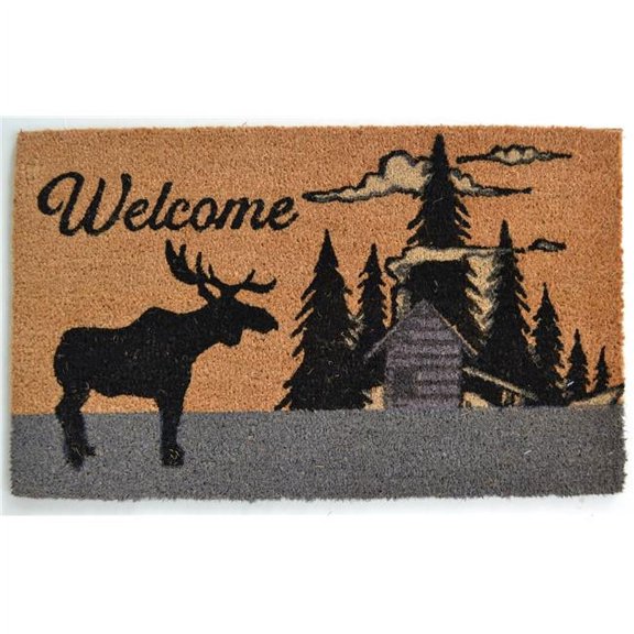 Imports Decor Rectangular Moose Silhouette Doormat