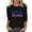Black D, variant on Womens 250 Anniversary Usa Shirt Crewneck 3/4 Length Sleeve Womens Tops Plus Size Fashion Work Blouse Black C XXL