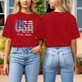 thumbnail image 6 of Cnbwig Shirts for Womens Casual Short Sleeve Graphic Printed Daily Wear Tee Shirt Round Neck Letter Tops for Ladies, 6 of 6