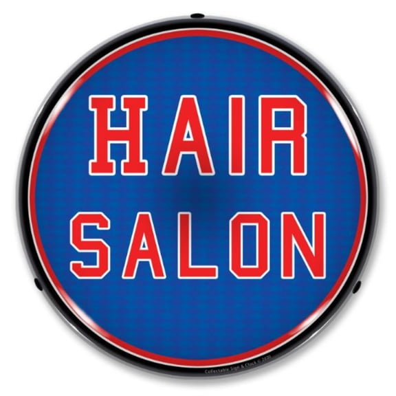 Collectable Sign and Clock Hair Salon LED Lighted Premium Sign