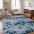 thumbnail image 4 of ZENELESS Super Soft Fluffy Rug for Bedroom,6x9 Anti-Skid Plush Floor Carpet for Living Room Kids Room Nursery Home Decor Tie-dye Blue Gray, 4 of 8