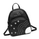 thumbnail image 1 of Sonducket Mini para mujer, moda informal con estampado de flores, paquete de cuero PU, bolsa de teléfono de Color sólido para acampar al aire Mochilas Negro, 1 of 6