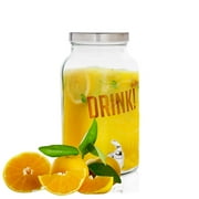 Palais Glassware High Quality 'Boisson' Beverage Dispenser - 1.5 Gallon Capacity - (DRINK! Gold Print)