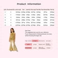thumbnail image 7 of SiiRoh Girls Halter Backless Sparkly Sequins Leotard with Split Bell-Bottom Metallic Pants 2Pcs Jazz Dance Outfits Royal Blue 14, 7 of 7