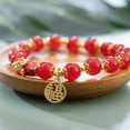 thumbnail image 4 of 2024 Lucky Dragon Beaded Bracelet Agate Blessing Sign Lot F4 K8L8 D4Y5 I4R9, 4 of 8