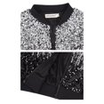 thumbnail image 5 of Womens Sequin Long Sleeve Front Zip Jacket with Ribbed Cuffs, 5 of 5