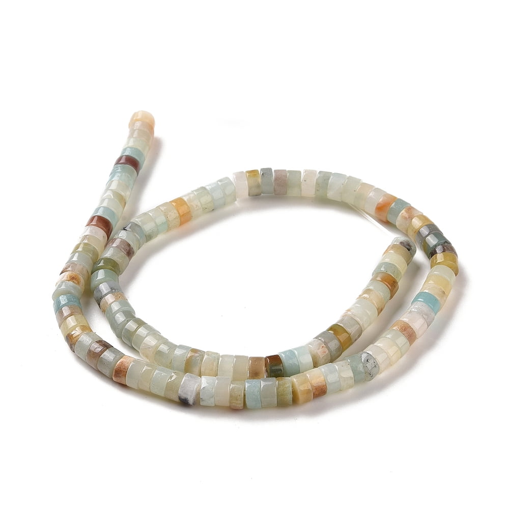 5Strand Natural Flower Amazonite Beads Strands Heishi Beads Flat Round/Disc 6x3mm Hole: 1.2mm about 117pcs/strand 14.69''(37.3cm)