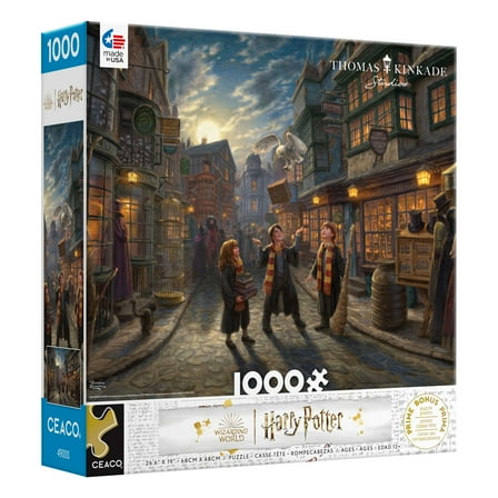 Ceaco Thomas Kinkade Disney Harry Potter Diagon Alley 1000 Piece Interlocking Jigsaw Puzzle