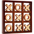 thumbnail image 1 of Juego de tres en raya de madera Juego de viaje Juego de mesa tres en raya Juguete educativo para niños de todas las edades Juego de viaje X y O, 1 of 5