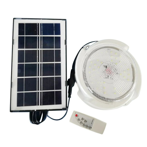 Lámpara de techo solar, luz solar para cobertizo, IP65, lámpara de cenador impermeable con control remoto para diámetro 20 cm