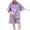 Purple, variant on tarylea Toddler Boys Girls Outfits Cotton Short Sleeve Button up Top Wide Leg Shorts Clothing Sets
