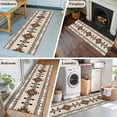 thumbnail image 5 of 2'x6' Rug Runners for Hallways Kitchen, Southwest Non Slip Entryway Beside Floor Carpet Runner, Brown Bohemian Abstract American Aztec Washable Laundry Room Bedroom Throw Rugs Mat for Family Pet, 5 of 8