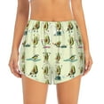 thumbnail image 2 of Fuzoiu Avocado for Exercise Print Women's Athletic Shorts, Double-Layer Running Shorts with Pocket,Women's Workout Shorts for Yoga, Gym, and Workouts-Large, 2 of 7