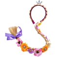 thumbnail image 1 of Disney Girls Princess Rapunzel Dress Toddler Kids Summer The Tangled Halloween Cospaly Disfraz Niño Peluca Trenza Cumpleaños Part5-6T (Etiqueta 130) Gao Jinjia LED, 1 of 2
