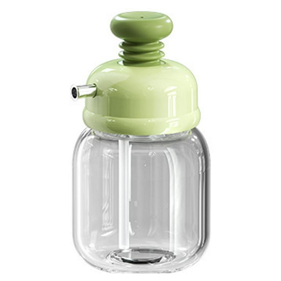 Oil Dispenser Press on Sesame Oil Jar, 100 ml Glass Jar Soy Sauce Bottle for Kitchen Salad Barbecue Roasting Frying