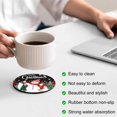 thumbnail image 3 of Black Snowman Christmas Coasters Set of 4, Absorbent Coasters for Drinks, Xmas Tree Snowflake Elk Winter Coaster for Desk Coffee Table Protection, Home Decor House Warming Gifts 4", 3 of 8