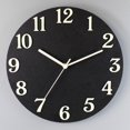 thumbnail image 3 of 12 inch Luminous Wall Clock Hanging Clock for Living Room Office Wood, 3 of 4