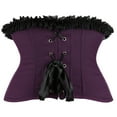 thumbnail image 6 of Elainilye Fashion Corset Tops for Women Lace Patchwork Color Gothic Court Evening Wear Shaping Top Corsets Underbust,Purple, 6 of 8