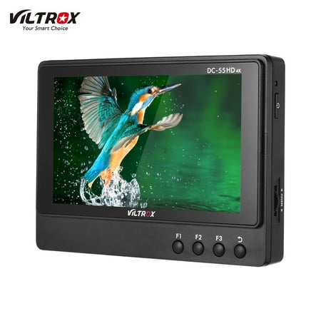 Rfd Tv Viltrox DC-55 5.5 Inch Professional 1920 * 1080 HD Monitor 4K HDMI AV Signal Input Camera Video Monitor with Peaking Focus/ False Color/ Monochrome Display/ Luminance Histogram/ Volume Bar Functions ()