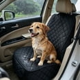 thumbnail image 4 of Nonslip Waterproof Car Seat Cover for Pets Quilted Front Seat Dog Protector with Side Flaps and Scratch Resistant Fabric for Travel, Black, 4 of 4