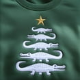 thumbnail image 2 of Christmas Alligator Tree Embroidered Sweatshirt, Holiday Sweater, 2 of 5