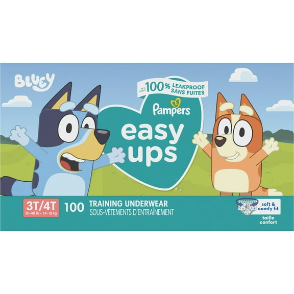 Pampers Potty Training Underwear for Toddlers, Easy Ups Diapers, Training Pants for Boys and Girls, Size 5 (3T-4T), 100 Count, Giant Pack