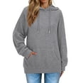 thumbnail image 4 of Fantaslook Womens Hoodies Casual Long Sleeve Waffle Pullover Tops Oversized Hooded Sweatshirts with Pocket, 4 of 7