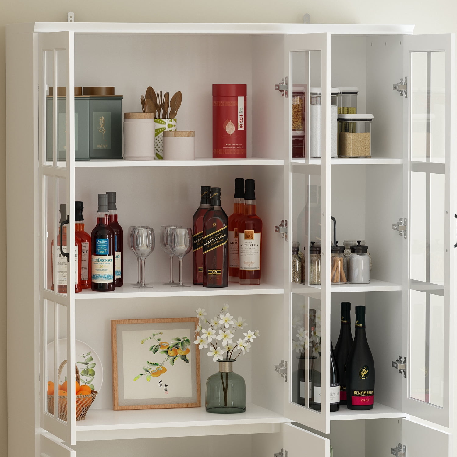 Tobias 5-Tier Kitchen Standing Storage Shelf Space Saver Mint Pantry Finish: Maple Sakuragi