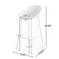 thumbnail image 3 of Stylish & Durable Barstools, PP, White (Set of 2), 3 of 7