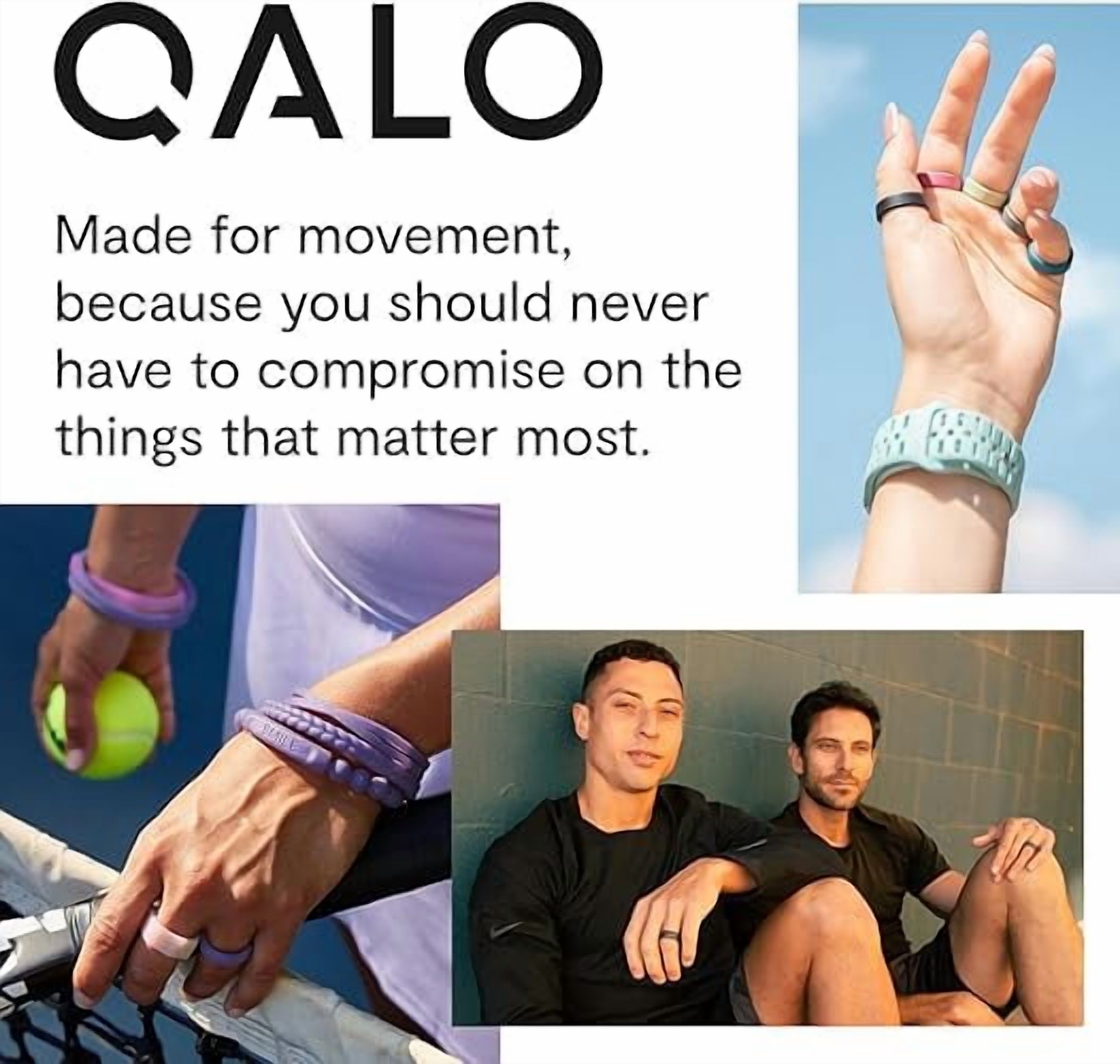 QALO Women's Stackable Silicone Ring, Size 5 photo 4