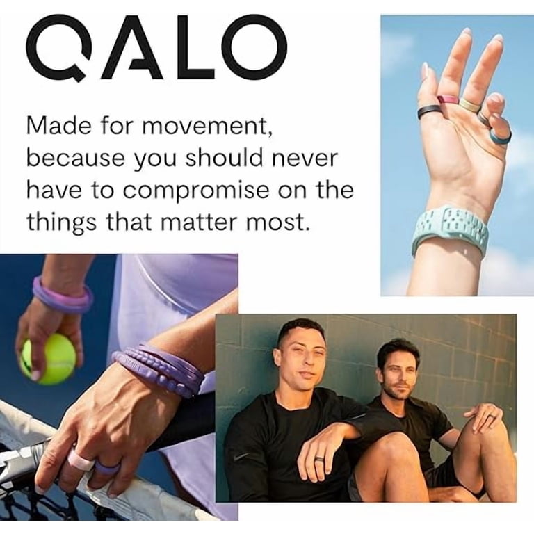 QALO Women's Stackable Silicone Ring White Twist, Size 8 photo 4