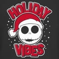 thumbnail image 2 of Junior's The Nightmare Before Christmas Holiday Vibes Jack Skellington Graphic Tee Black Small, 2 of 3