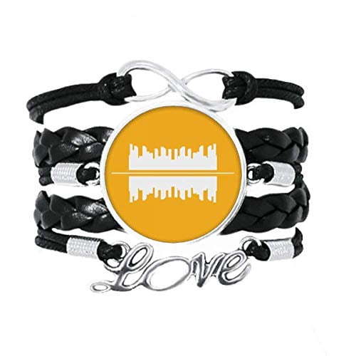 Haute Réflexion Symbolique Paysage Urbain Architecture Bracelet Amour Accessoire Torsadé Cuir Tricot Corde Bracelet Cadeau