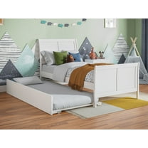 Portland Platform Bed with Matching Foot Board with Twin Size Urban Trundle Bed, Multiple Colors, Multiple Sizes