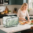 thumbnail image 4 of Renewold Small Appliance Cover for Toaster Oven with Accessory Pockets Stain-Resistant Dust-Proof Microwave Oven Small Appliance Cover Case, 22.5 x 18.5 x 13 Inches, Leaf Green White, 4 of 7