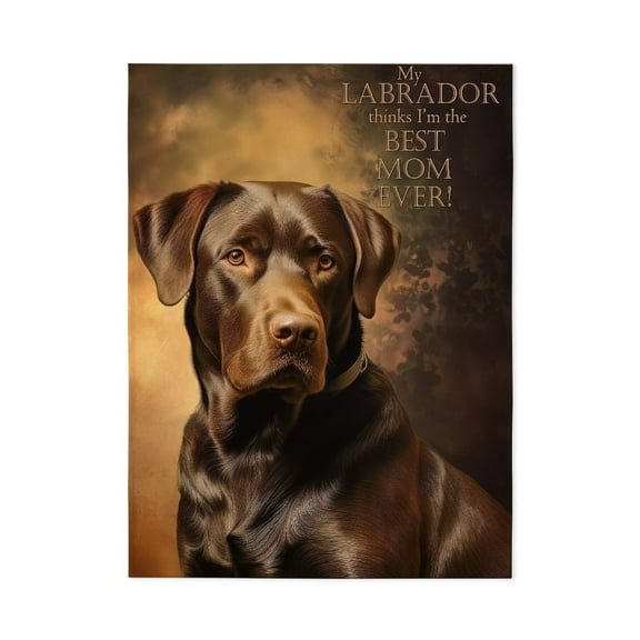 CafePress - Chocolate Lab Mom - Large Plush Fleece Throw Blanket, 80" L x 60" W