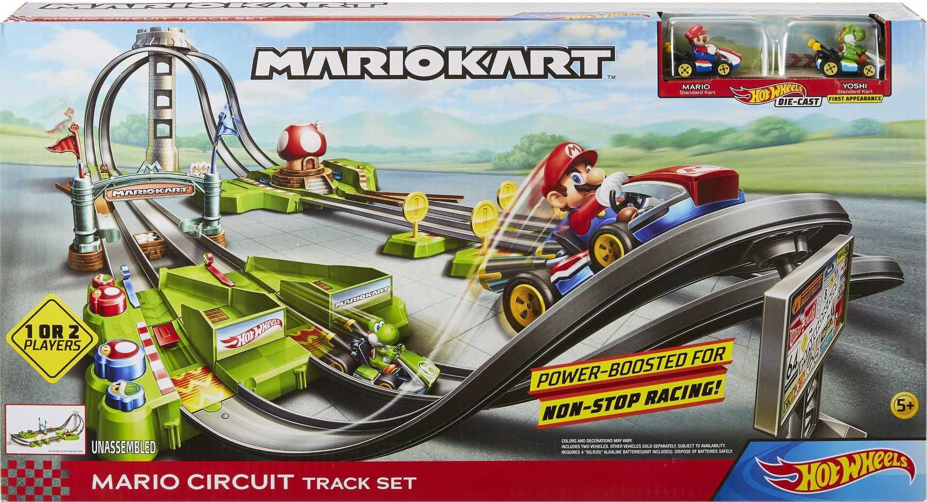 Hot Wheels Mario Kart Circuit Track Set With 1:64 Scale Die-Cast 