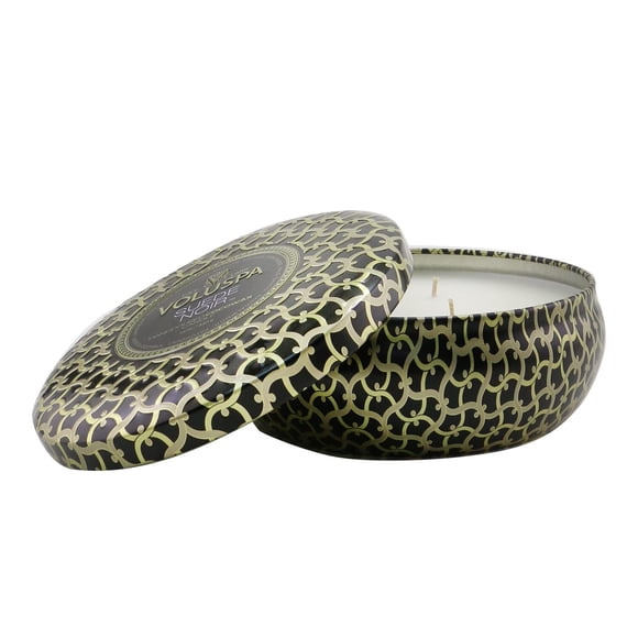 Vela Voluspa Suede Noir 340 g con 3 Mechas en Lata