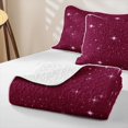 thumbnail image 4 of Manfei Minimalist Stars Twin Quilt Set,Kawaii Cartoon Theme Twin Coverlet Set,Burgundy White,Black Reversible,2 Pieces,1 Bedspread and 1 Pillowcase, 4 of 7