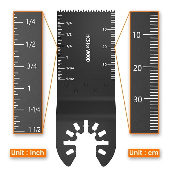 12-Piece Oscillating Multi-Tool Saw Blades – 34mm Universal Quick-Release Wood Cutting Blades, Alloy & Carbon Steel