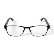 Walmart Mens FM17197 Browline Prescription Eyeglasses with Case, Black