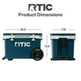 thumbnail image 5 of RTIC 52 QT Wheeled Hard-Sided Ice Chest Cooler, Ultra-Light, Fits 76 Cans, Marine/Canvas, 5 of 9