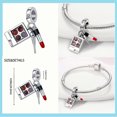 thumbnail image 4 of Charms 100 % Real 925 Plata Esterlina Niños Y Niñas Iipstick Bolsa De Tacones Altos Encantos Abalorios Ajuste Original Pandora Pulsera Hacer Regalos De Joyería De Moda, 4 of 4