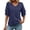 Navy, variant on Lixiuxyad Women T-Shirt Womens V Neck Loose Fit T Shirt Double Layer Flounce Short Sleeve Top,Beige