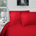 thumbnail image 3 of HomeRoots 528246 10.13 x 13 x 2.88 in. Red Queen Size Cotton Blend 300 Thread Count Washable Duvet Cover Set, 3 of 3