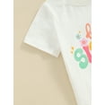 thumbnail image 5 of Bagilaanoe 2pcs Toddler Baby Girl Shorts Set Short Sleeve Letter Flower Print T Shirt Tops + Shorts 3M 6M 12M 18M 24M 3T Kids Casual Summer Clothes, 5 of 8