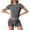 Gray, variant on Womens 2 Piece Summer Cute Workout Sets Gym Short Set Yoga Outfits Going Out Spring Athletic Comfortable Activewear Black, Size XL