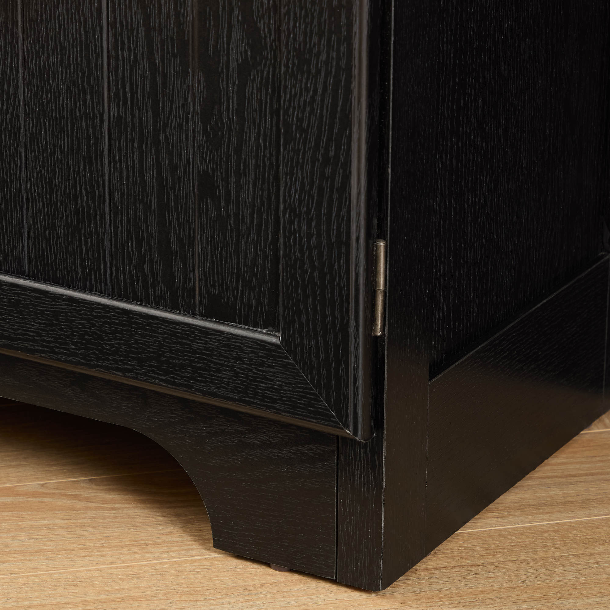 Leumius 72.4" Tall Storage Cabinet Tall Storage Cabinet with 8 Doors and 4 Shelves ,Bookshelf for Living Room, Kitchen, Dining Room, Office Black