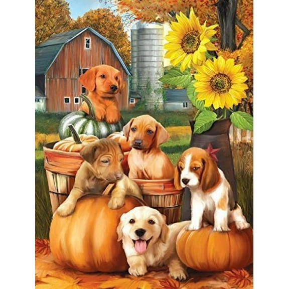 Autumn Puppies - 300 Piece Jigsaw Puzzle By SunsOut